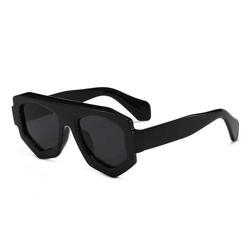 SO&EI Fashion Irregular Square Women Sunglasses Shades UV400 Retro Blue Purple Men Sun Glasses OC-174 Oak Vintage Preto
