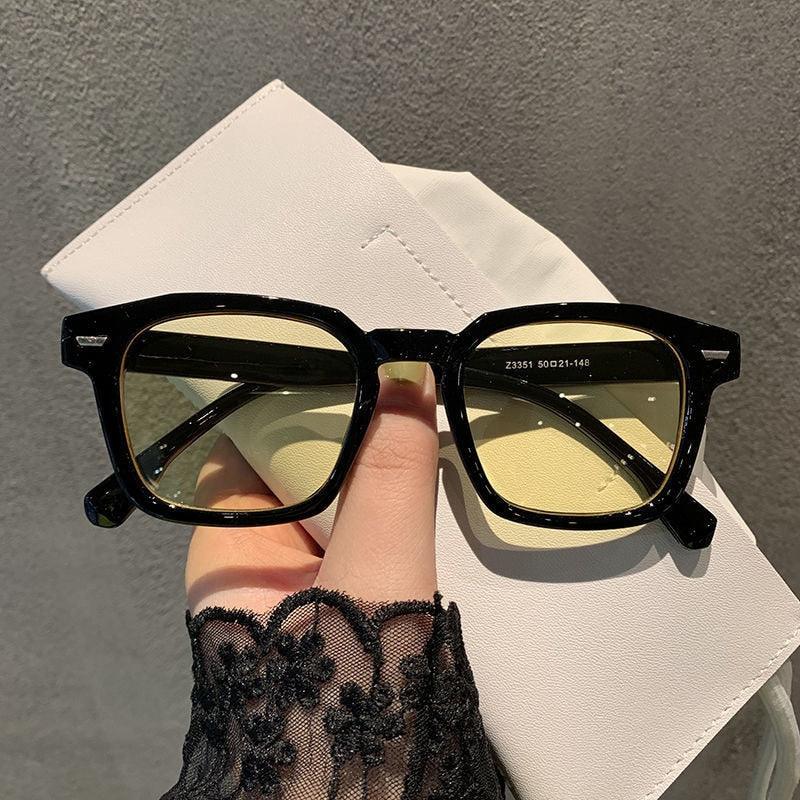 Óculos de Sol Boulevard™ - UV400 (FRETE GRÁTIS) C013 Oak Vintage Preto/ Amarelo