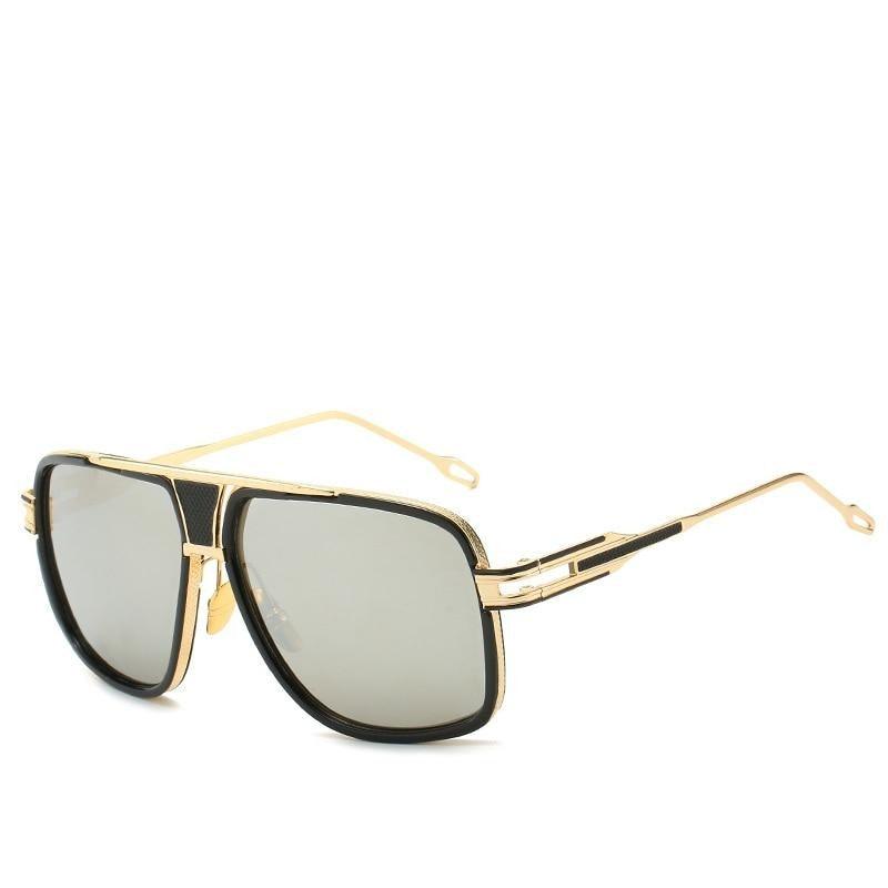 Óculos de Sol Chicago Premium™ - UV400 (FRETE GRÁTIS) 0 Oak Vintage Prata Dourado