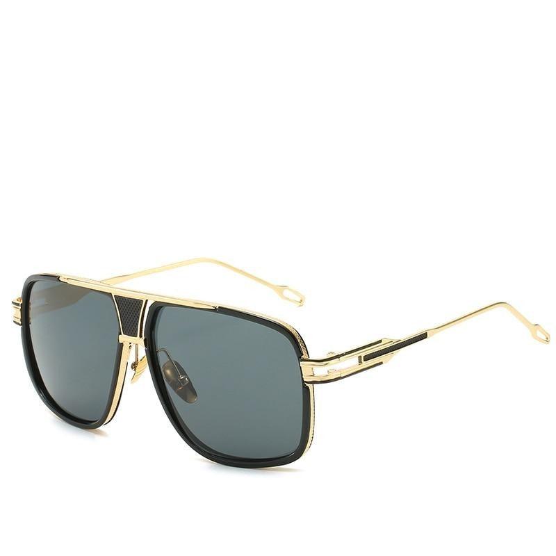 Óculos de Sol Chicago Premium™ - UV400 (FRETE GRÁTIS) 0 Oak Vintage Preto Dourado