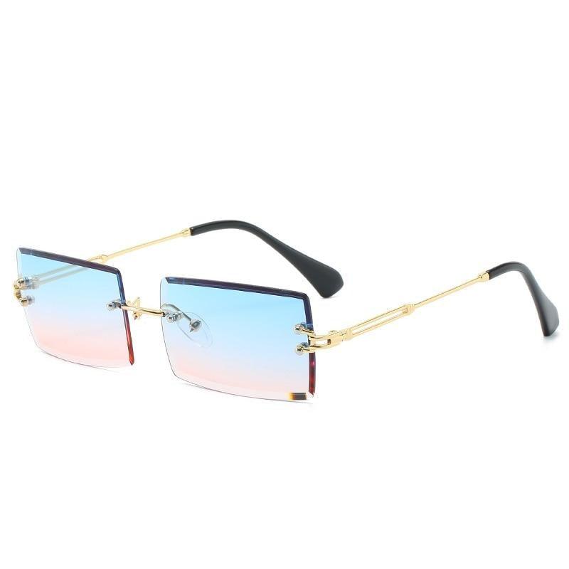 Óculos de Sol Letícia Premium™ - UV400 (FRETE GRÁTIS) 0 Oak Vintage Azul Rosê