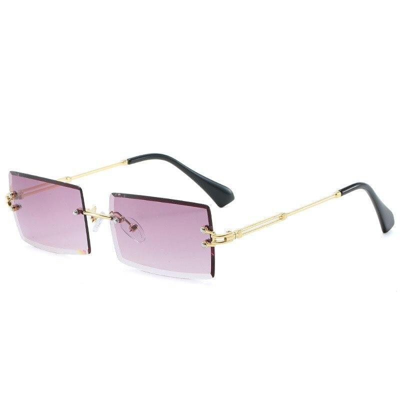 Óculos de Sol Letícia Premium™ - UV400 (FRETE GRÁTIS) 0 Oak Vintage Roxo/ Cinza Dourado