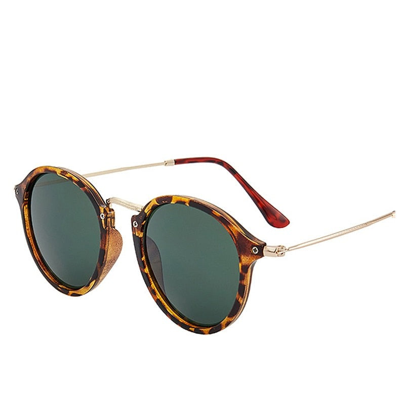 Óculos de Sol Redondo - Retro Petry™ - UV400 (FRETE GRÁTIS) 0 Oak Vintage Tartaruga/ Verde Escuro
