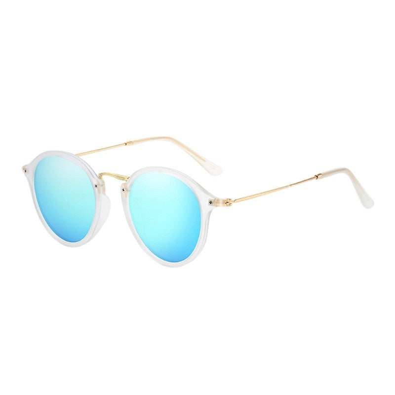 Óculos de Sol Redondo - Retro Petry™ - UV400 (FRETE GRÁTIS) 0 Oak Vintage Transparente/ Azul