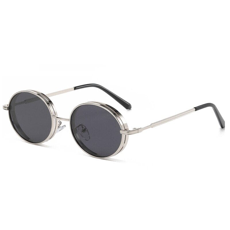 Óculos de Sol - Vintage Punk™ - UV400 (FRETE GRÁTIS) 0 Oak Vintage Cinza/Prateado