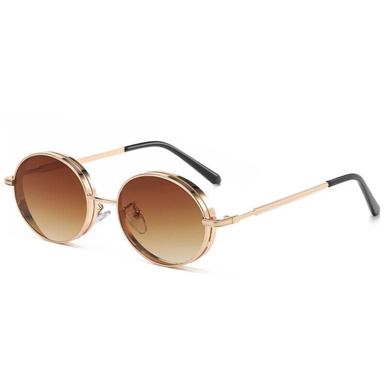 Óculos de Sol - Vintage Punk™ - UV400 (FRETE GRÁTIS) 0 Oak Vintage Dourado/Chá