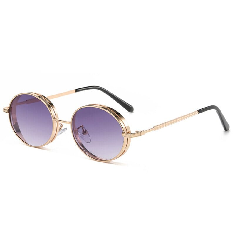 Óculos de Sol - Vintage Punk™ - UV400 (FRETE GRÁTIS) 0 Oak Vintage Dourado/Roxo
