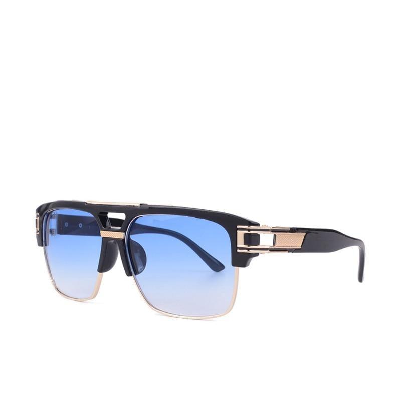 Óculos de Sol - Vintage Square Premium™ - UV400 (FRETE GRÁTIS) 0 Oak Vintage Preto/ Azul Gradiente