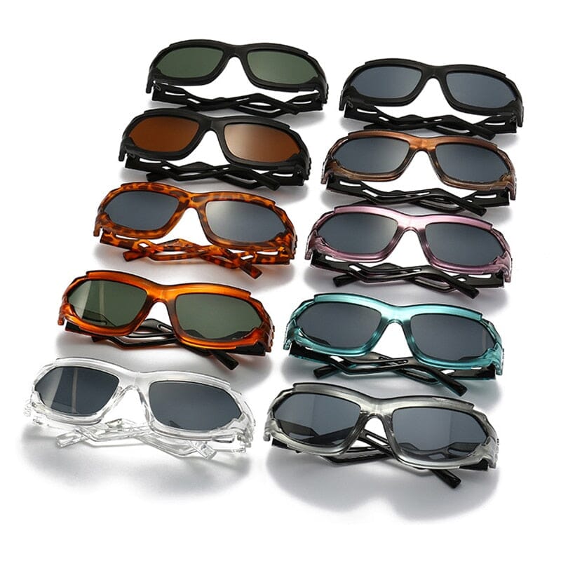 SHAUNA Vintage Irregular Cat Eye Women Luxury Sunglasses Fashion Brand Designer Unique Hollow Legs Men Shades UV400 Sun Glasses 0 Oak Vintage