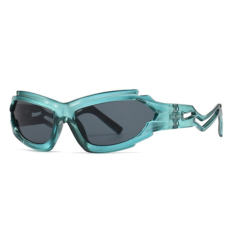 SHAUNA Vintage Irregular Cat Eye Women Luxury Sunglasses Fashion Brand Designer Unique Hollow Legs Men Shades UV400 Sun Glasses 0 Oak Vintage Blue grey As the picture