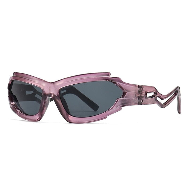 SHAUNA Vintage Irregular Cat Eye Women Luxury Sunglasses Fashion Brand Designer Unique Hollow Legs Men Shades UV400 Sun Glasses 0 Oak Vintage Purple grey As the picture