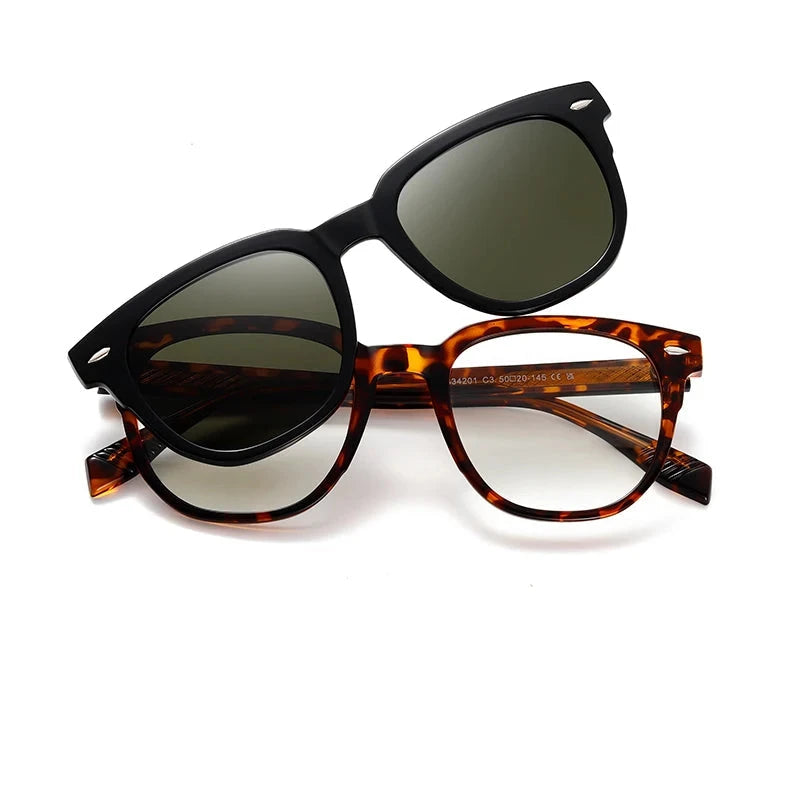 Óculos de Sol Flex™ - 2 em 1 OC-222 Oak Vintage Tartaruga/ Verde 