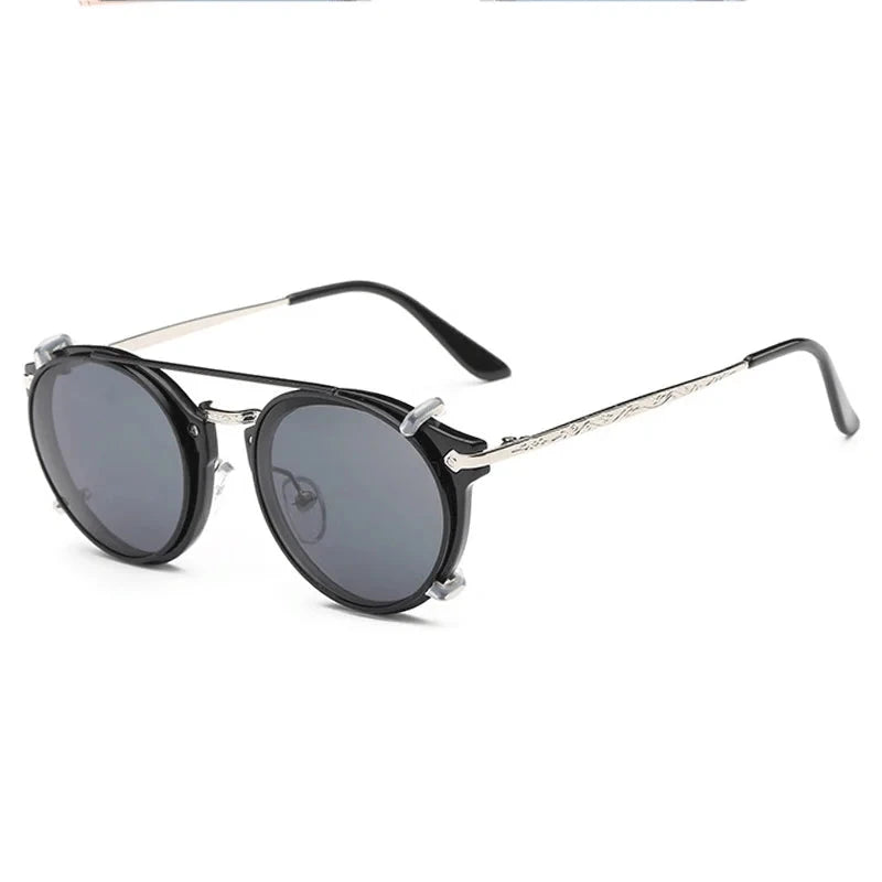 Óculos de Sol - Retroclip™ OC-187 Oak Vintage Prata/ Cinza 