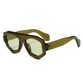 SO&EI Fashion Irregular Square Women Sunglasses Shades UV400 Retro Blue Purple Men Sun Glasses OC-174 Oak Vintage Verde oliva 