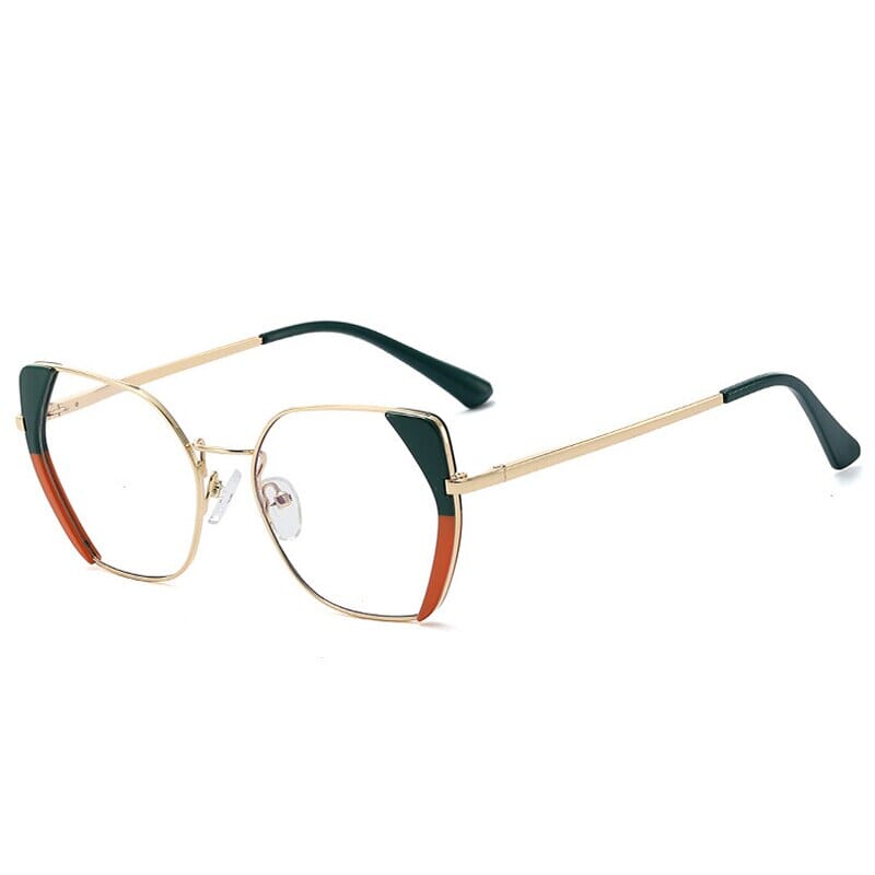 Armação Para Grau - Nadine™ 0 Oak Vintage Verde/Laranja 