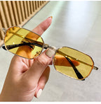 Narrow Men&#39;s Sunglasses Fashion Rectangle Women metal Luxury Brand Sun glasses 2021 Classic Oculos Masculino Glasses UV400 0 Oak Vintage 