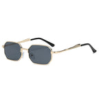 Narrow Men&#39;s Sunglasses Fashion Rectangle Women metal Luxury Brand Sun glasses 2021 Classic Oculos Masculino Glasses UV400 0 Oak Vintage Dourado/ Cinza 