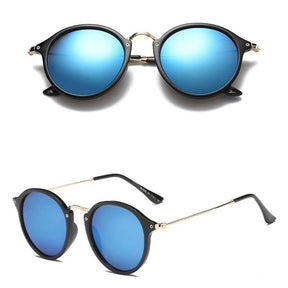 Óculos de Sol Bronx™ - UV400 (FRETE GRÁTIS) OC04 Oak Vintage Preto/Azul 
