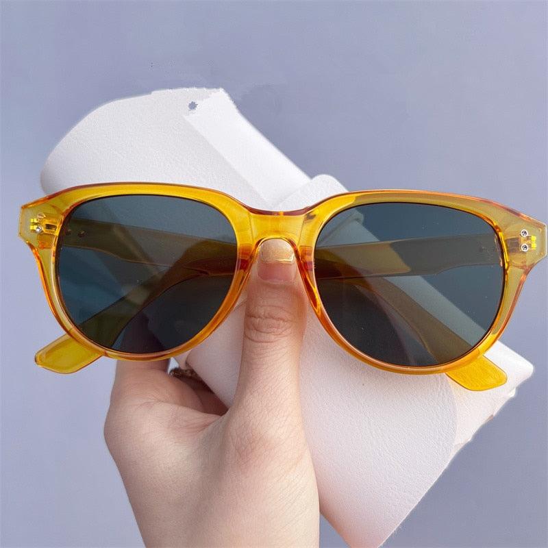Óculos de Sol Harlem™ - UV400 (FRETE GRÁTIS) C016 Oak Vintage Amarelo 