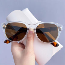 Óculos de Sol Harlem™ - UV400 (FRETE GRÁTIS) C016 Oak Vintage Marrom/ Transparente 