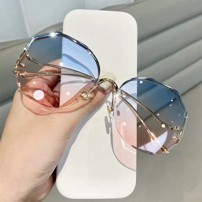 Óculos de Sol Marizza Premium™ - UV400 (FRETE GRÁTIS) 0 Oak Vintage Azul Rosa 