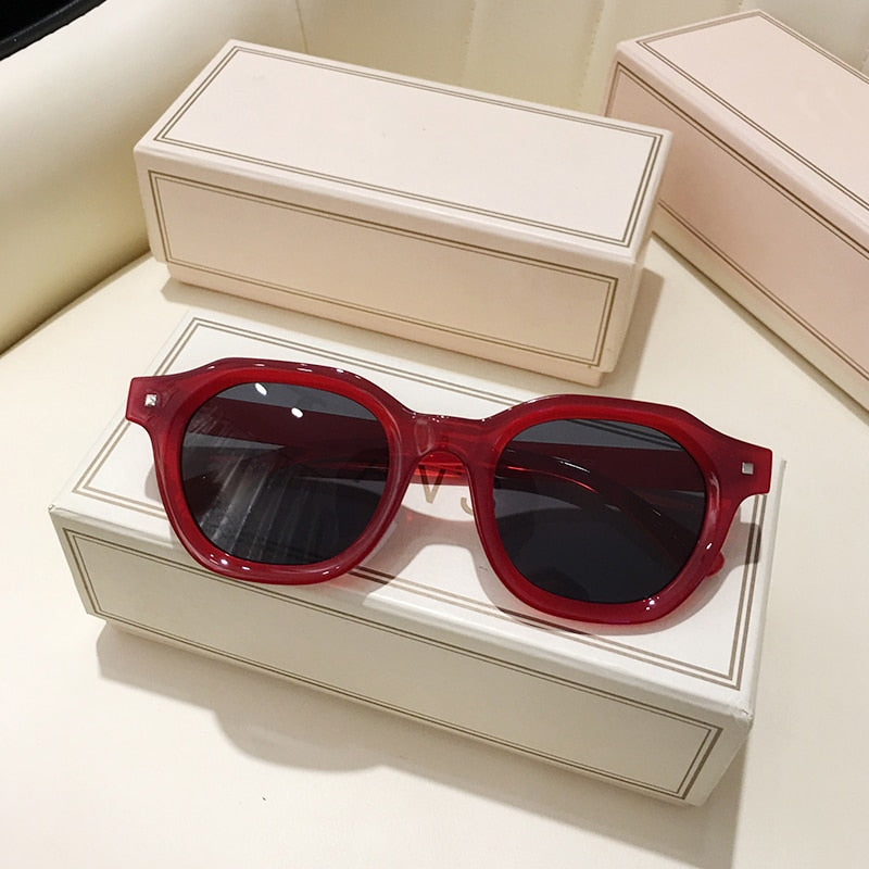 Óculos de Sol Miami™ - UV400 (FRETE GRÁTIS) 0 Oak Vintage Vermelho/ Cinza 