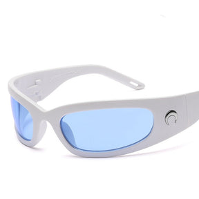 Óculos de Sol - New Moon™ - UV400 (FRETE GRÁTIS) 0 Oak Vintage Branco/ Azul 