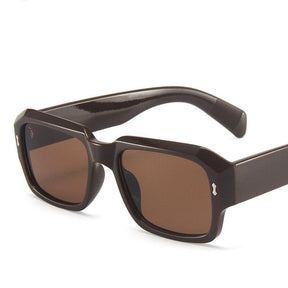 Óculos de Sol Quadrado - Queens™ - UV400 (FRETE GRÁTIS) 0 Oak Vintage Marrom Escuro 