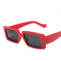 Óculos de Sol - Quadrado Vintage Premium™ - UV400 (FRETE GRÁTIS) OC07 Oak Vintage Vermelho/Cinza 