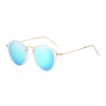 Óculos de Sol Redondo - Retro Petry™ - UV400 (FRETE GRÁTIS) 0 Oak Vintage Transparente/ Azul 