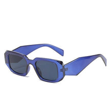 Óculos de Sol Retangular - Jade™ - UV400 (FRETE GRÁTIS) 0 Oak Vintage Azul/ Cinza 
