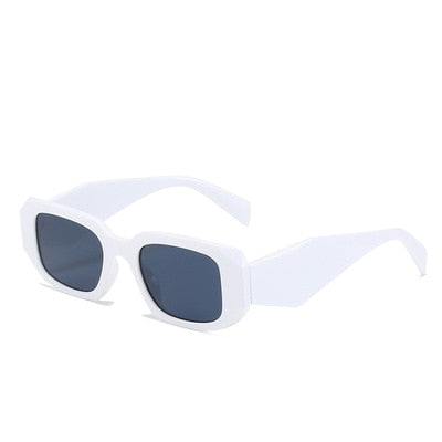 Óculos de Sol Retangular - Jade™ - UV400 (FRETE GRÁTIS) 0 Oak Vintage Branco/ Cinza 