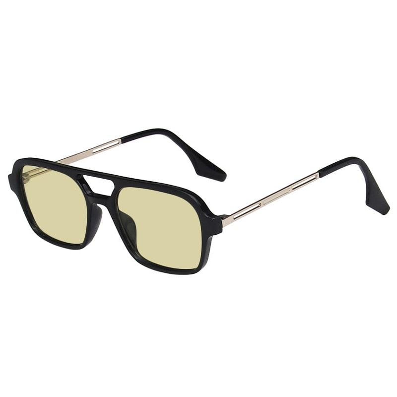 Óculos de Sol - Veneza™ - UV400 (FRETE GRÁTIS) C015 Oak Vintage Preto/ Amarelo 