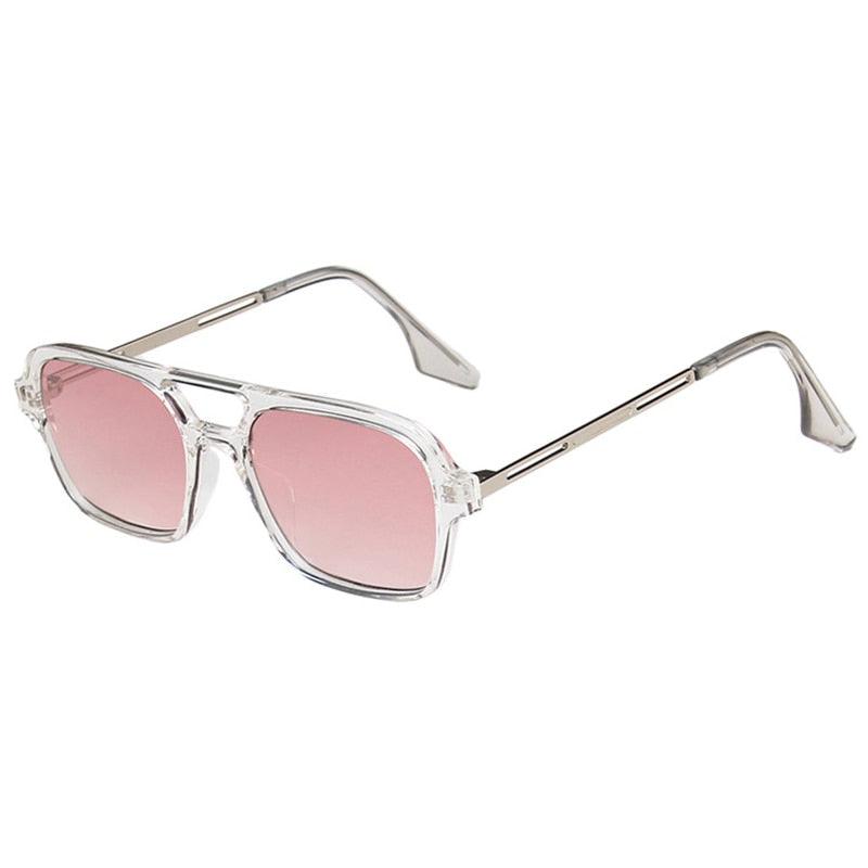 Óculos de Sol - Veneza™ - UV400 (FRETE GRÁTIS) C015 Oak Vintage Transparente/ Rosa 