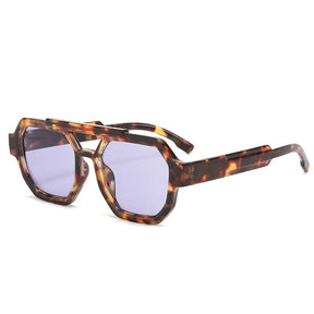 Óculos de Sol - Vintage Brookside™ - UV400 (FRETE GRÁTIS) 0 Oak Vintage Leopardo/ Roxo 