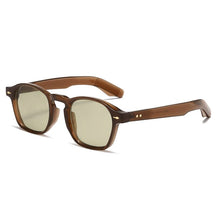 Óculos de Sol - Vintage Franklin™ - UV400 (FRETE GRÁTIS) OC-097 Oak Vintage Chá/Verde 