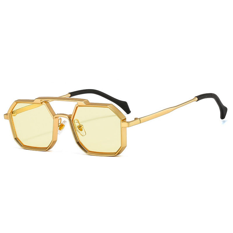 Óculos de Sol - Vintage Octógono ™ - UV400 (FRETE GRÁTIS) 0 Oak Vintage Dourado/ Amarelo 