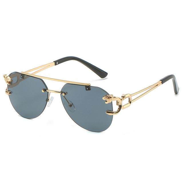 Óculos de Sol - Vintage Presley™ - UV400 (FRETE GRÁTIS) OC-102 Oak Vintage Cinza/Dourado 