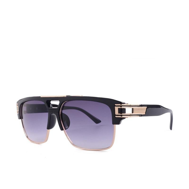 Óculos de Sol - Vintage Square Premium™ - UV400 (FRETE GRÁTIS) 0 Oak Vintage Preto/ Roxo Gradiente 