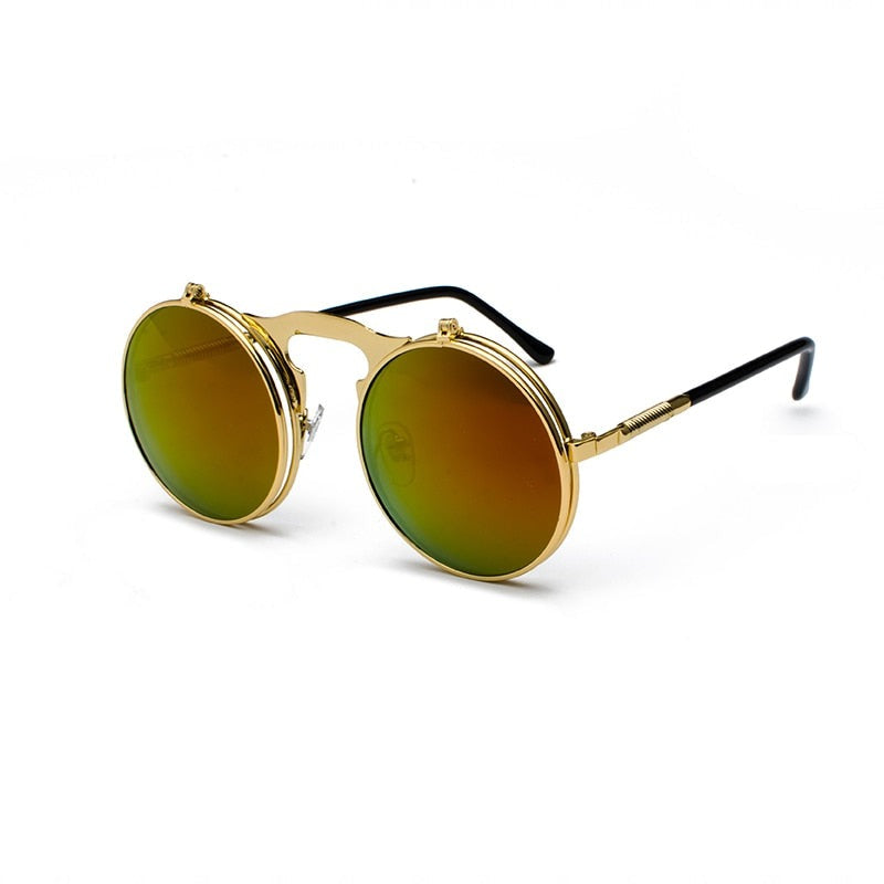 Óculos de Sol Vintage - Woodstock™ - UV400 (FRETE GRÁTIS) 0 Oak Vintage Dourado/ Vermelho Espelhado 