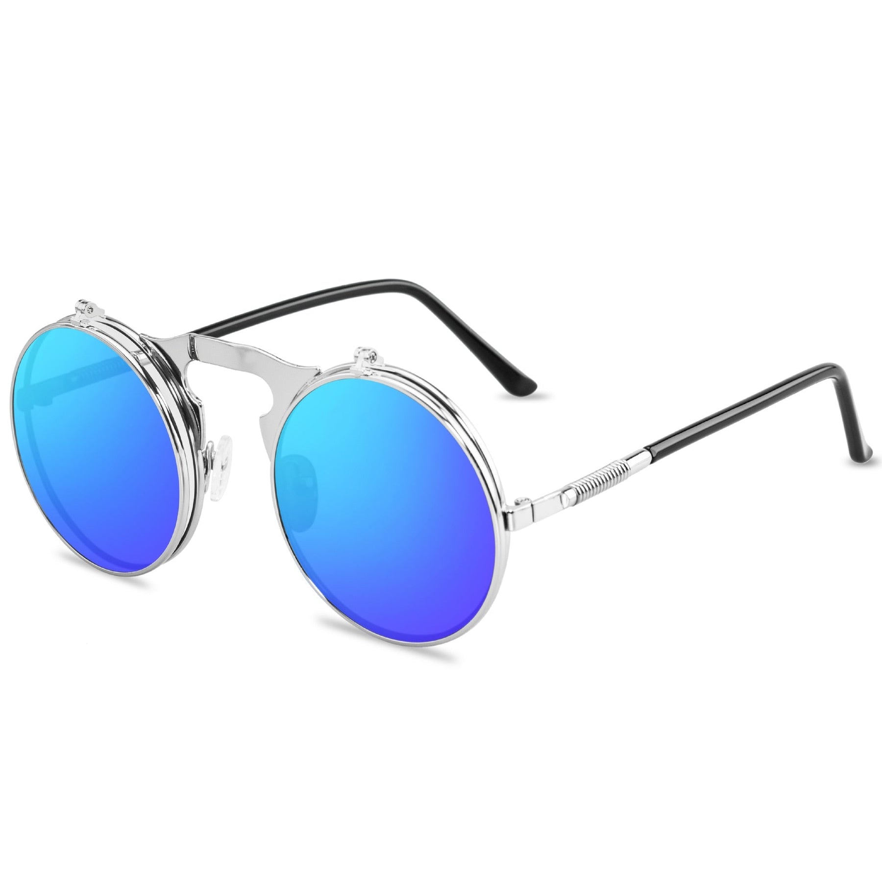 Óculos de Sol Vintage - Woodstock™ - UV400 (FRETE GRÁTIS) 0 Oak Vintage Prata/ Azul 