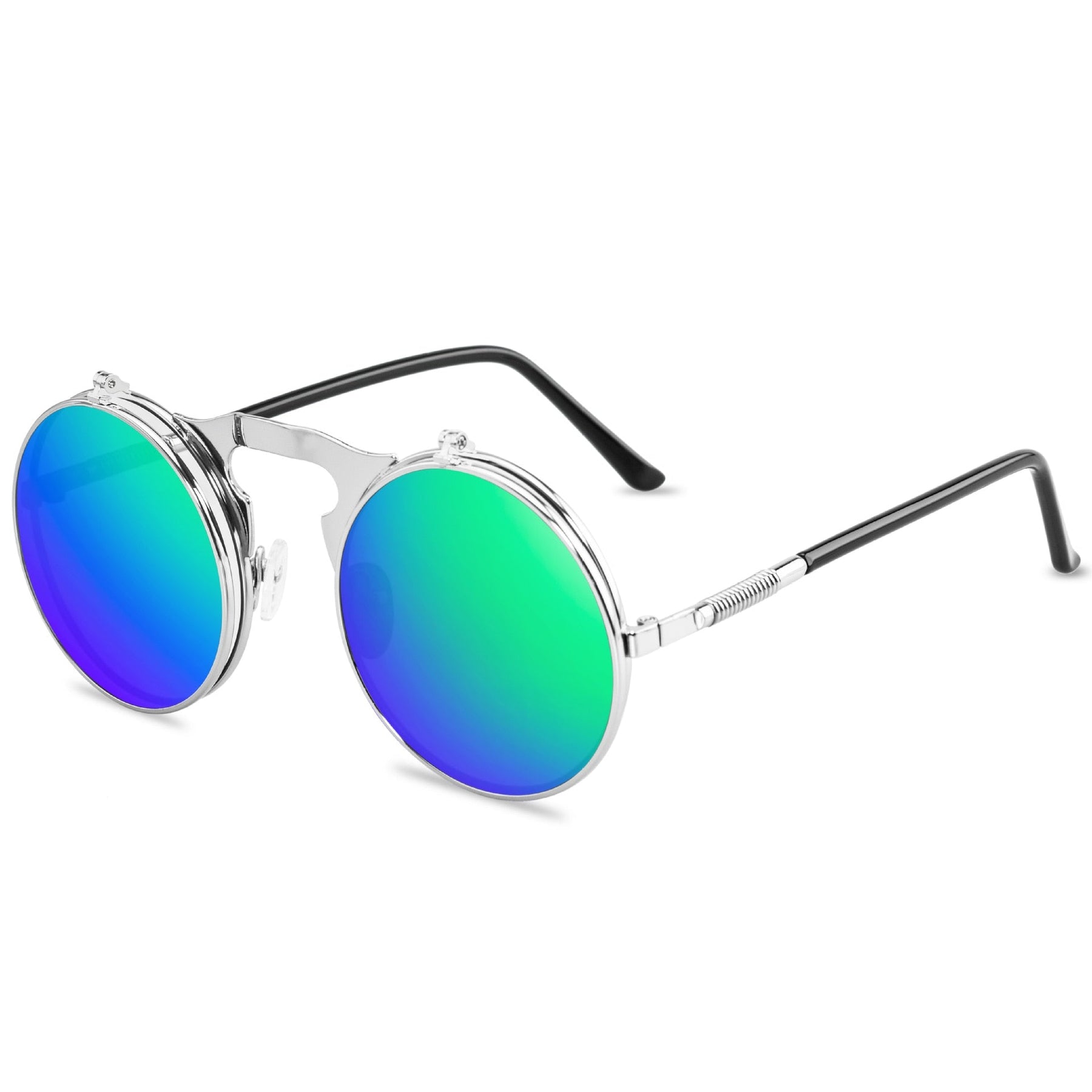 Óculos de Sol Vintage - Woodstock™ - UV400 (FRETE GRÁTIS) 0 Oak Vintage Prata/ Verde 